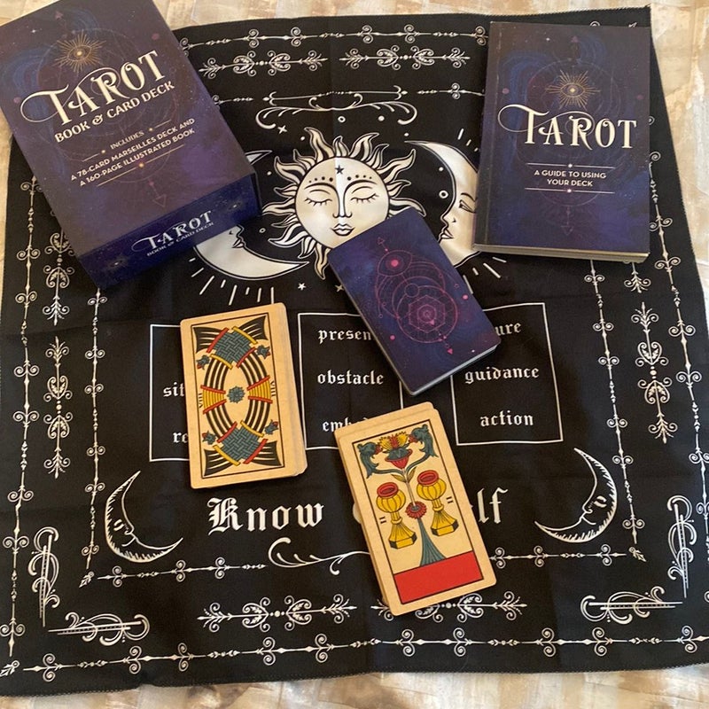 Tarot book and card deck. 