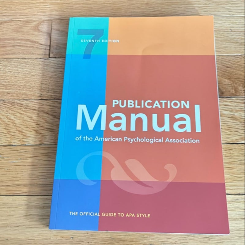 Publication Manual of the American Psychological Association