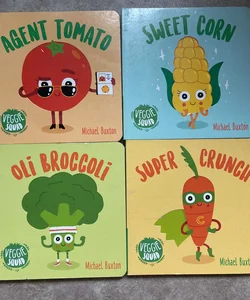 Oli Broccoli, Agent Tomato,  Sweet Corn, Super Crunch