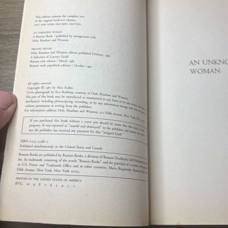 An Unknown Woman