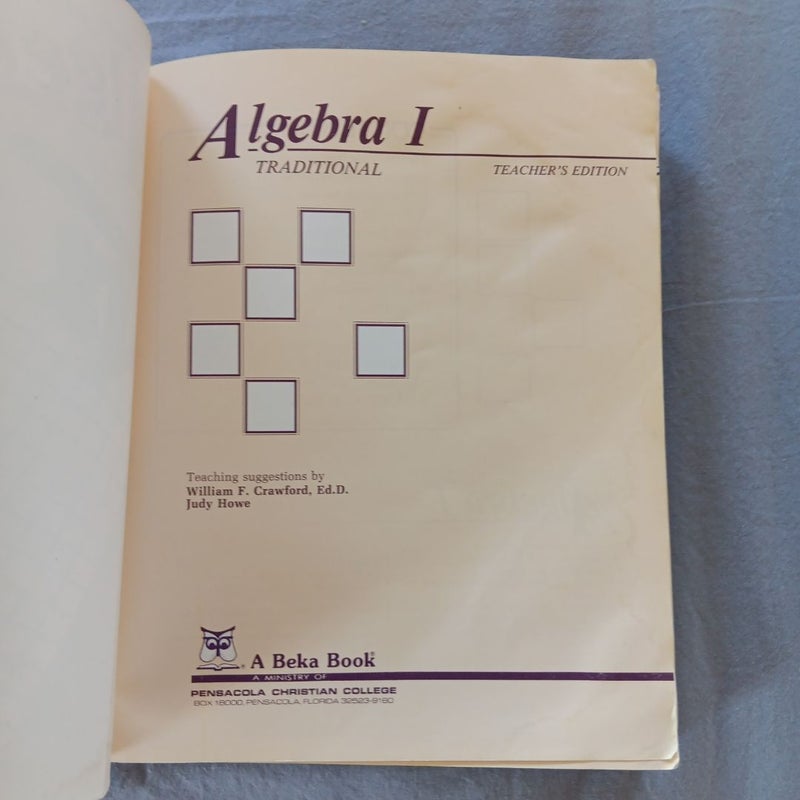 ABeka Algebra 1 Teacher's Edition