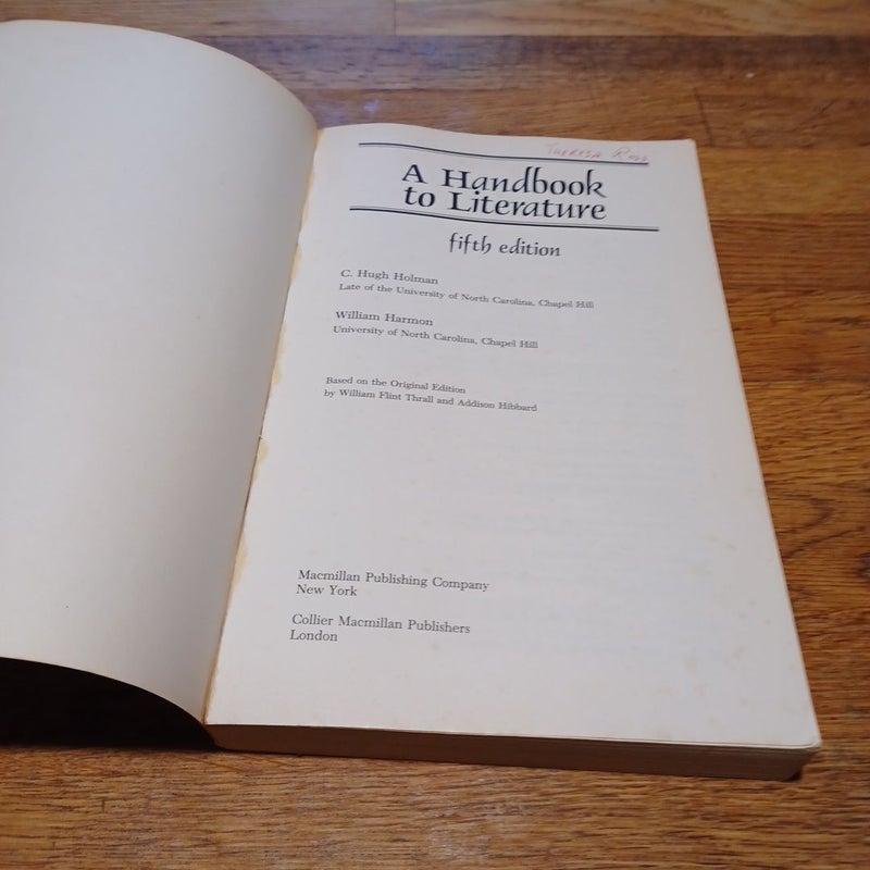 A Handbook to Literature