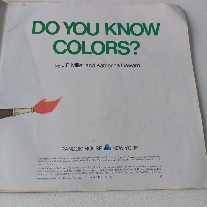 Do You Know Colors?