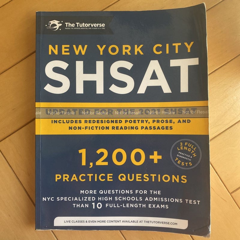 SHSAT prep (about 400 unanswered questions)