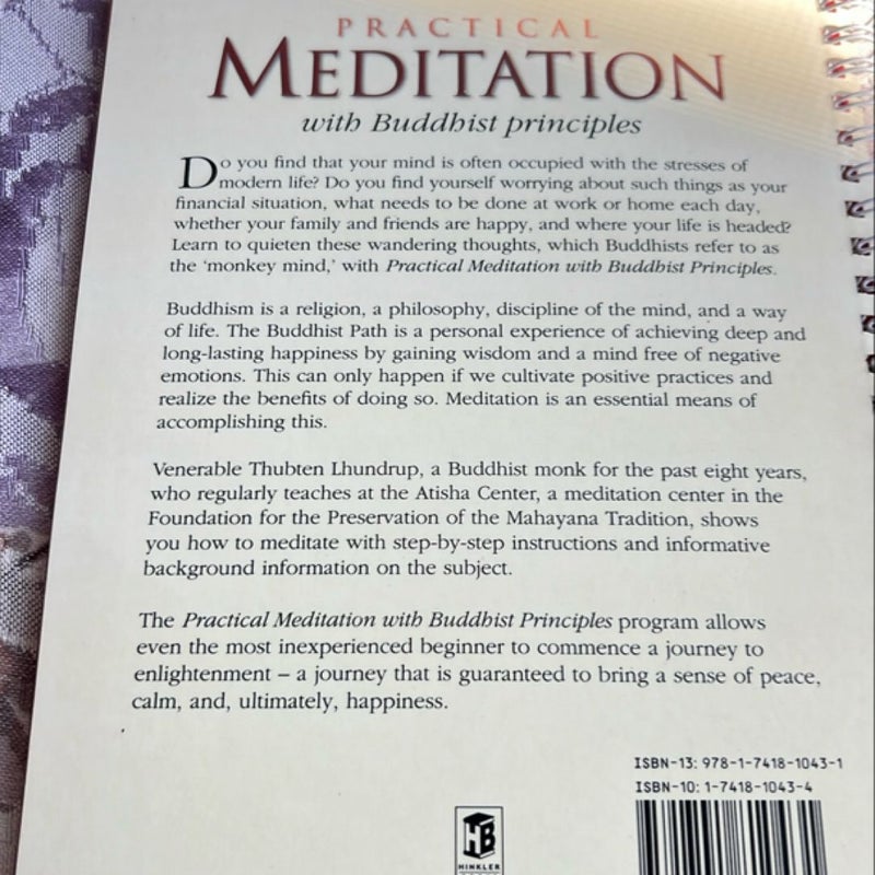 Practical Meditation with Buddhist principles book and dvd