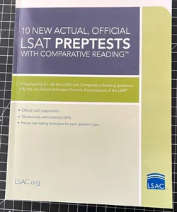 10 New Actual, Official LSAT PrepTests with Comparative Reading