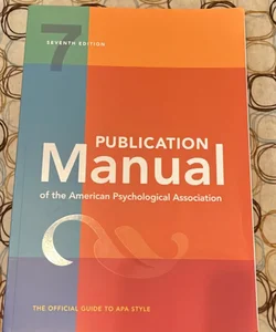 Publication Manual of the American Psychological Association