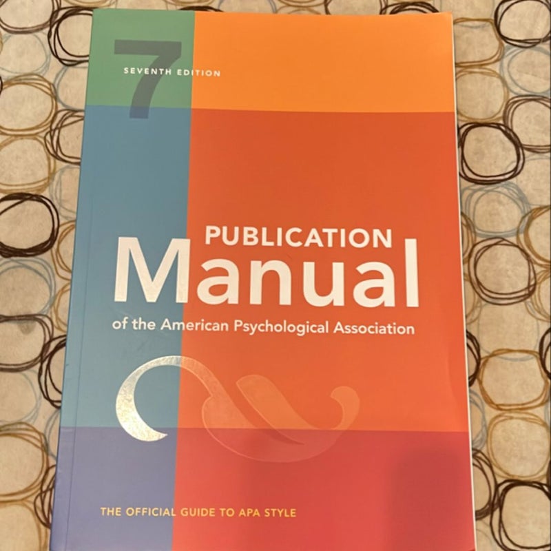 Publication Manual of the American Psychological Association