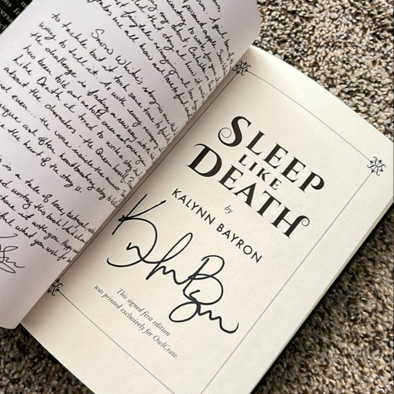 Sleep Like Death OWLCRATE SIGNED