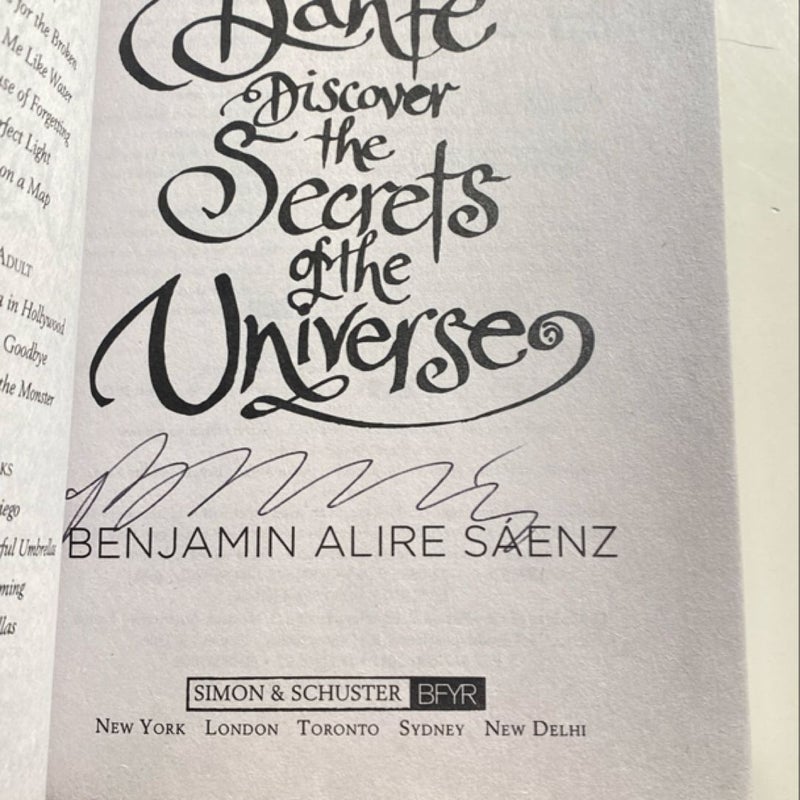 SIGNED Aristotle and Dante Discover the Secrets of the Universe