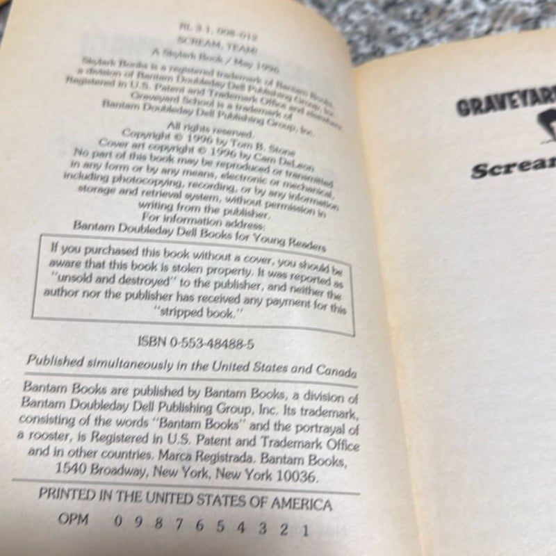 Graveyard School Scream Team First Edition