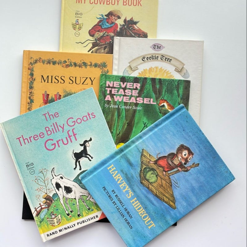Set of 6 Illustrated Children’s Books from the 1960s