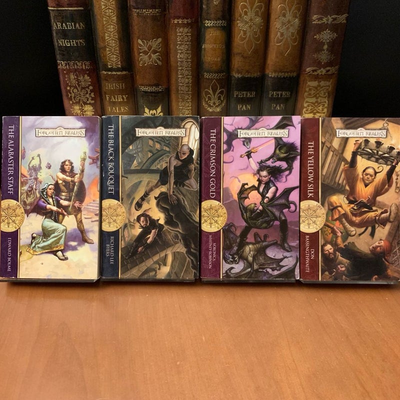 Complete Rogues Series 1-4: The Alabaster Staff, The Black Bouquet, The Crimson Gold, The Yellow Silk, All First Edition First Printing