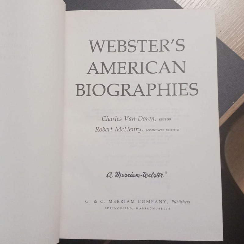 Webster's American Biographies