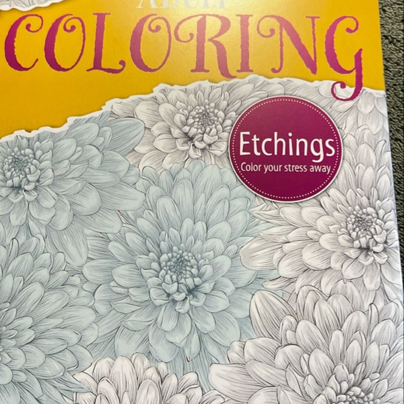 Adult Coloring Etchings 