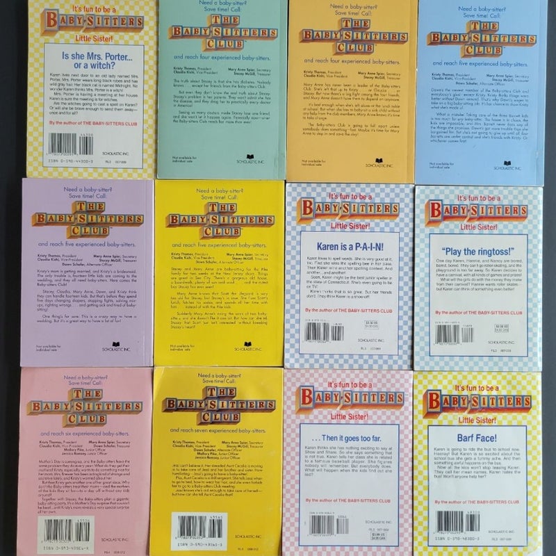 
THE BABYSITTERS CLUB VINTAGE 1980s SET OF 12 BOOKS ANN. M. MARTIN MIXED COVERS