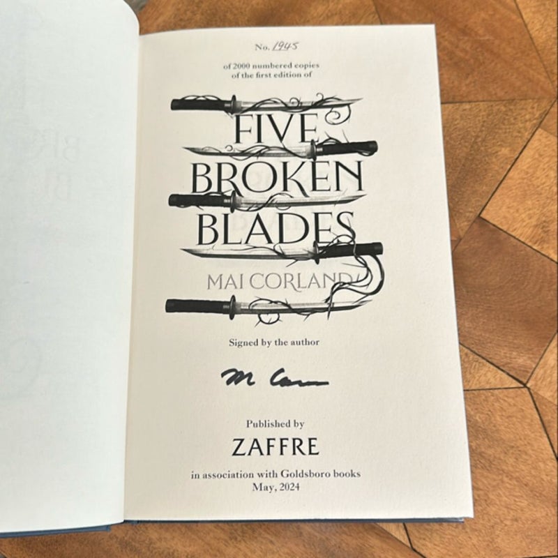 Five Broken Blades ⚔️ Signed Goldsboro Edition