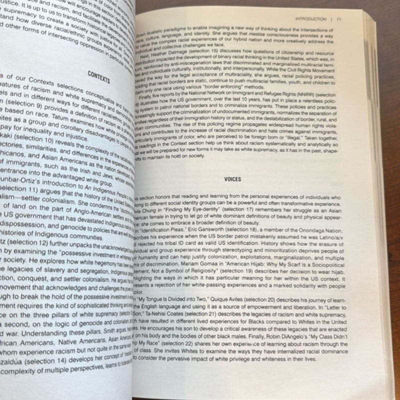 Readings for Diversity and Social Justice