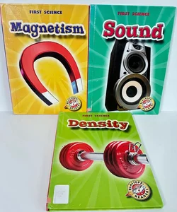 First Science Book Bundle, 3 books Magnetism Sound and Density