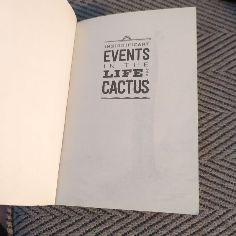Insignificant Events in the Life of a Cactus