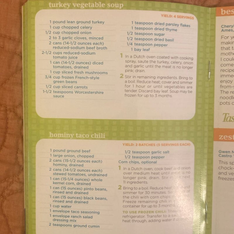 Taste of Home No-Fuss Freezer Meals