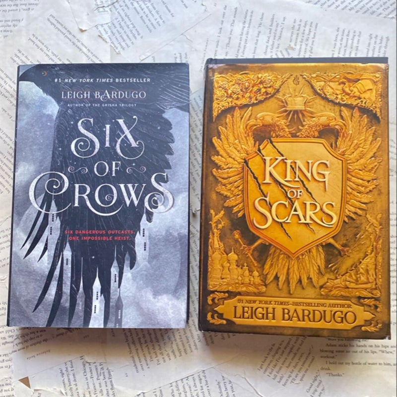 Leigh Bardugo bundle, Six of Crows (Black Sprayed Edges), King of Scars 