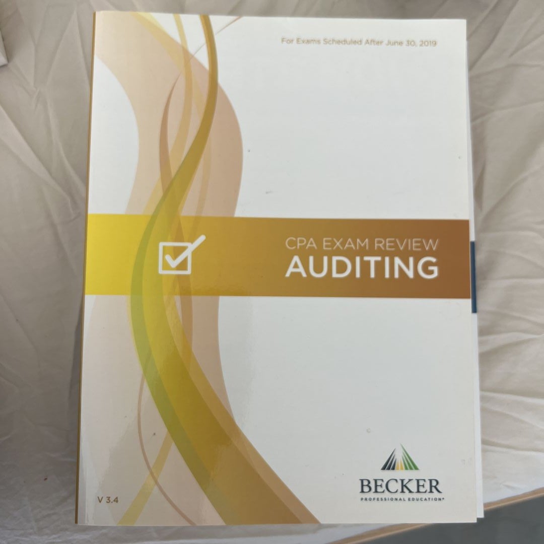 Becker Professional Education CPA Exam Review - V 3. 4 Auditing