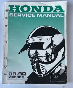 Honda service manual XR 600R 1988 -1990