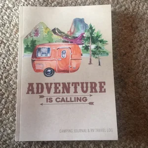Camping Journal and RV Travel Logbook, Red Vintage Camper Adventure