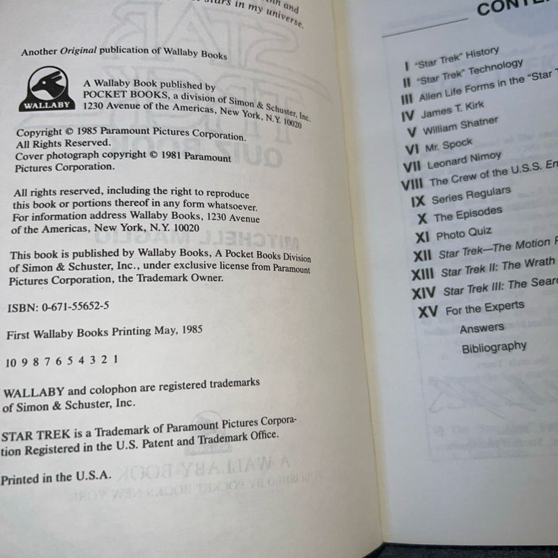 The Official Star Trek Quiz Book