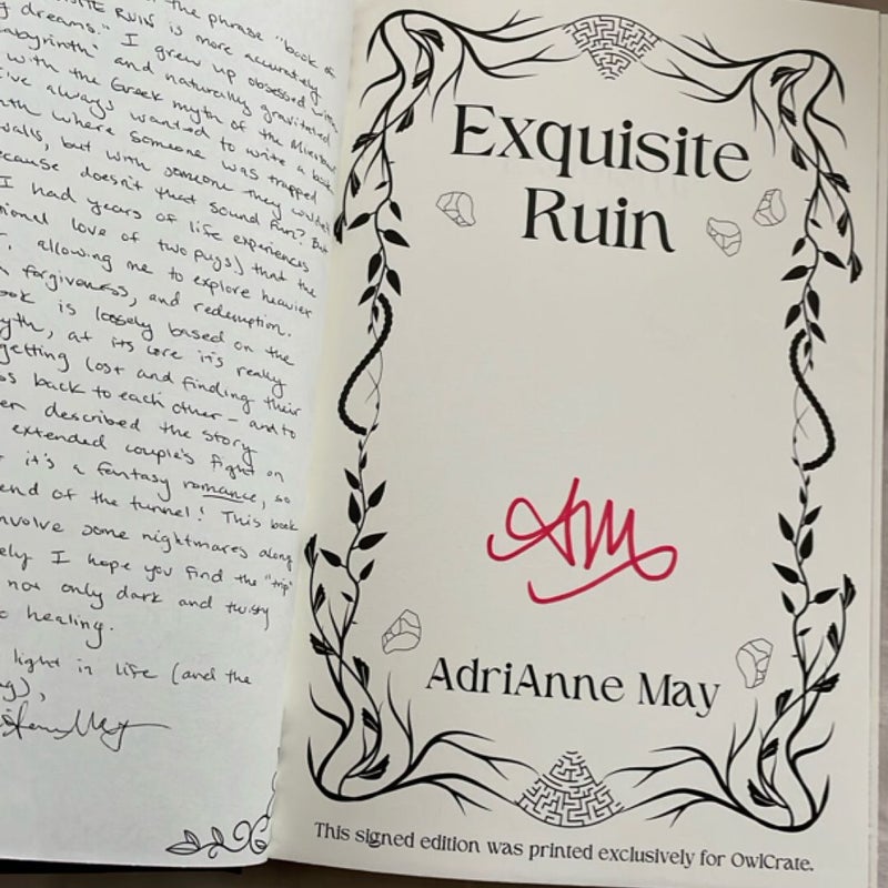 Exquisite Ruin - SIGNED OWLCRATE EDITION