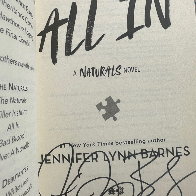 The Naturals Series Jennifer Lynn Barnes Signed