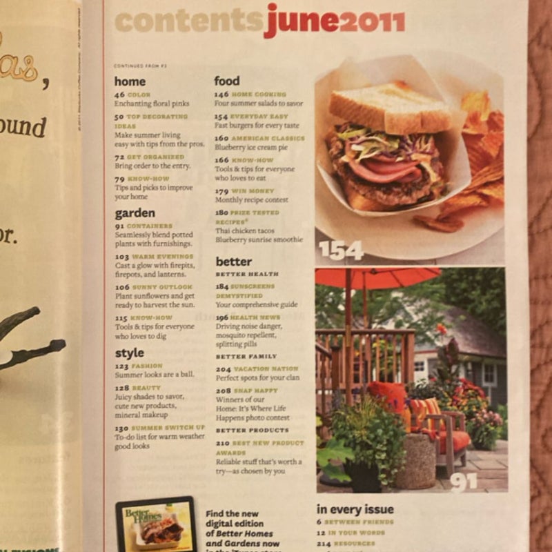 Better Homes and Gardens Magazine (June 2011)