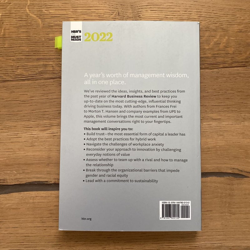 HBR's 10 Must Reads 2022: the Definitive Management Ideas of the Year from Harvard Business Review (with Bonus Article Begin with Trust by Frances X. Frei and Anne Morriss)