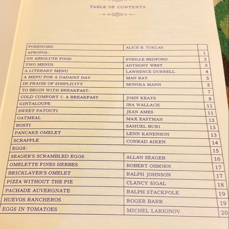 The Artists’ & Writers’ Cookbook (1961 first printing)