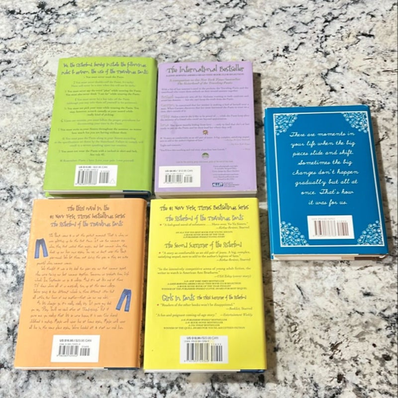 Lot of 5 Books in The Sisterhood of the Traveling Pants Series 