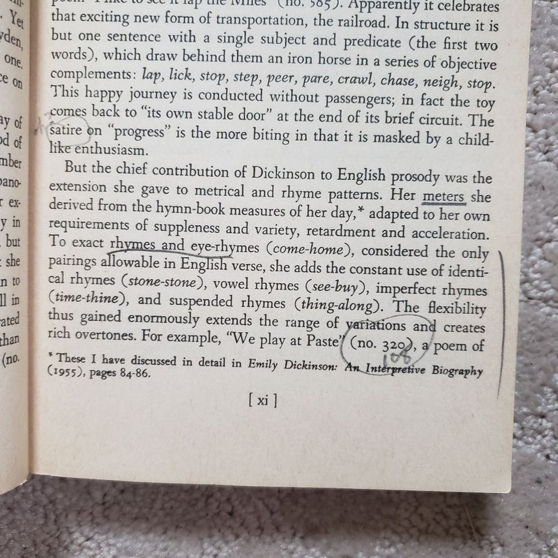 Final Harvest: Emily Dickinson's Poems (Little Brown Books, 1961)
