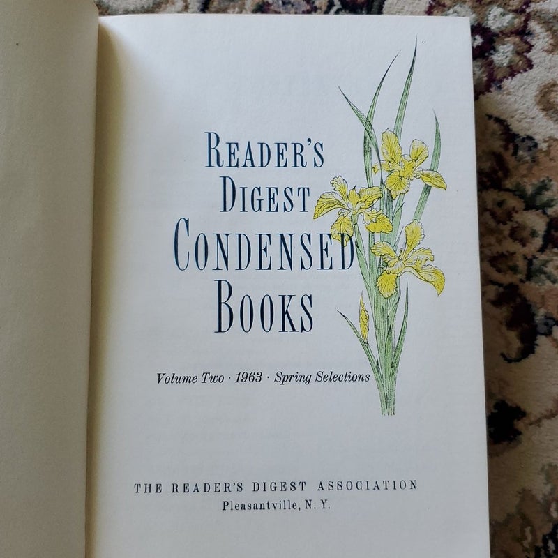 Reader's Digest Condensed Books Vol. 2 1963