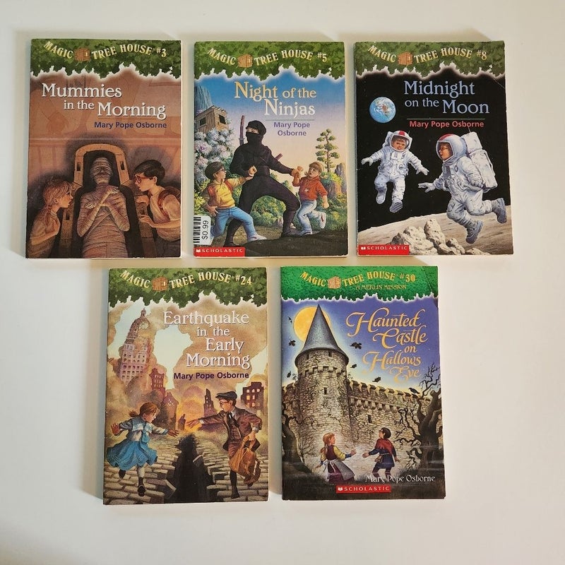 Magic Tree House Books 3, 5, 8, 24, 30