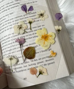 Handmade Real Mixed Flower Bookmark