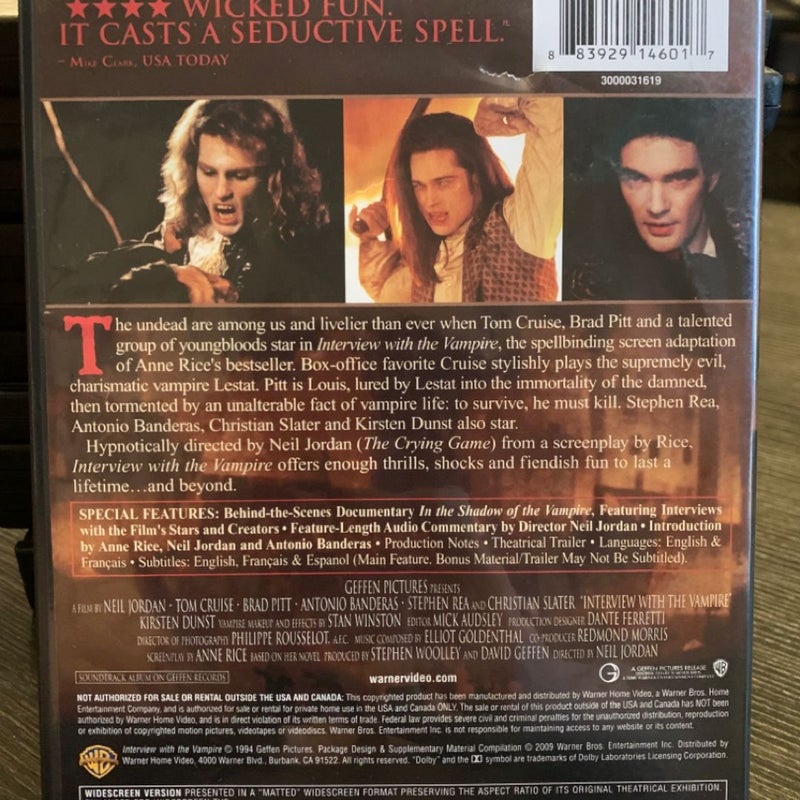 Interview with the Vampire DVD