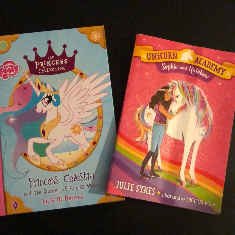 2 Books including Unicorn Academy #1: Sophia and Rainbow