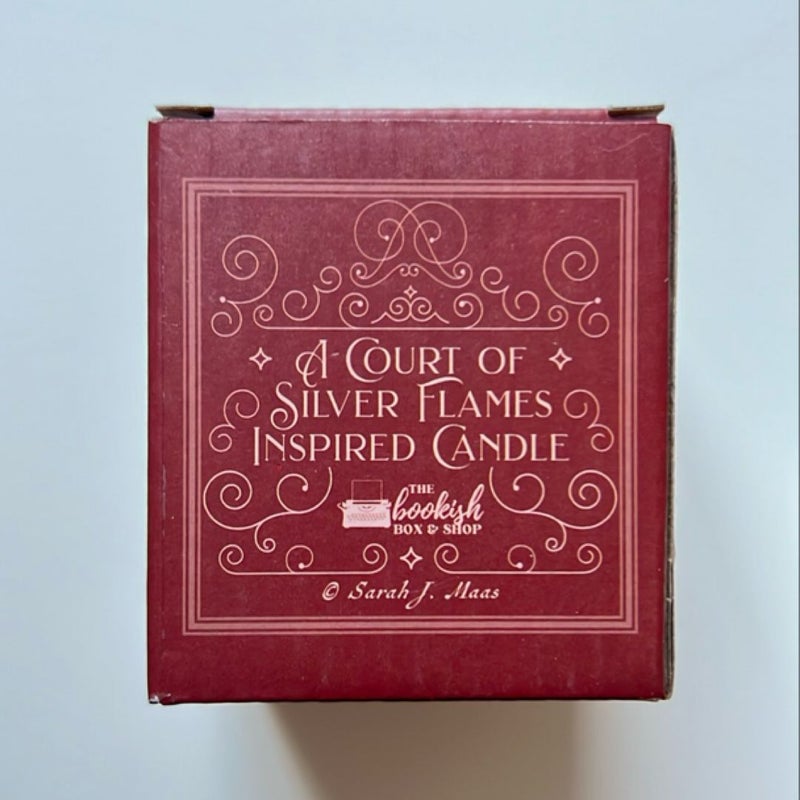 A court of silver flames candle from Bookish Box