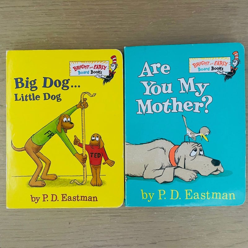 Bright & Early Board Book Bundle-Lot of 4; Are You My Mother, Big Dog Little Dog, Oh the Thinks You Can Think, Mr. Brown Can Moo Can You 