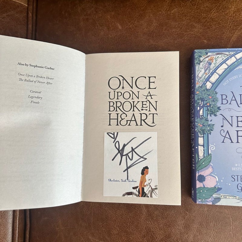 waterstones exclusive signed once upon a broken heart series set
