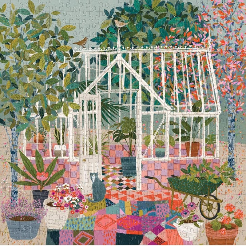 Galison Greenhouse Gardens 500 Piece Puzzle, 19" x 19"