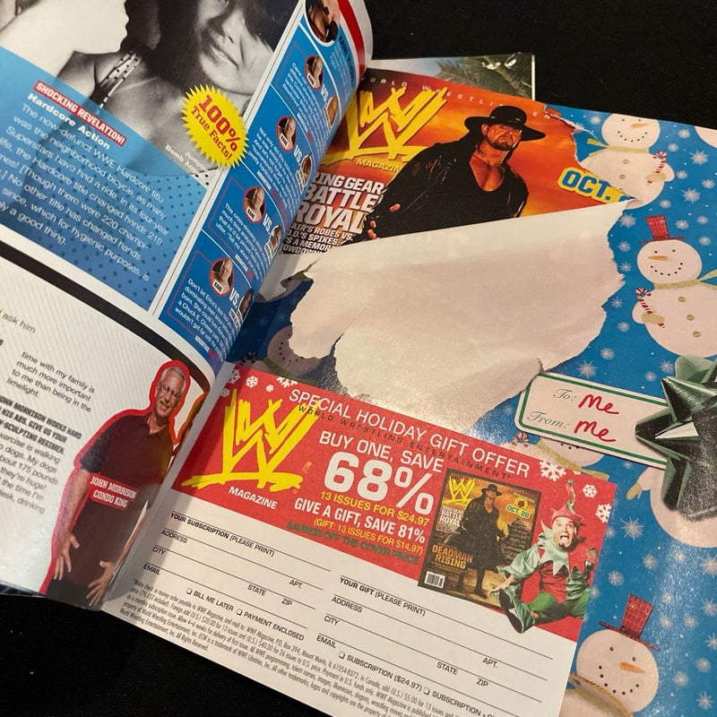 World Wrestling Entertainment WWE Magazine December 2007 John Cena With Poster