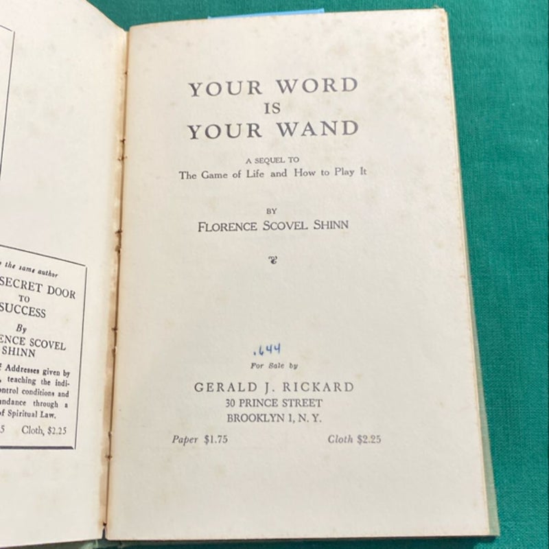 Your Word Is Your Wand