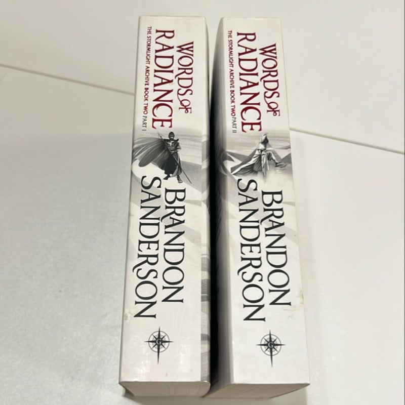 UK editions Words of Radiance Part 1&2