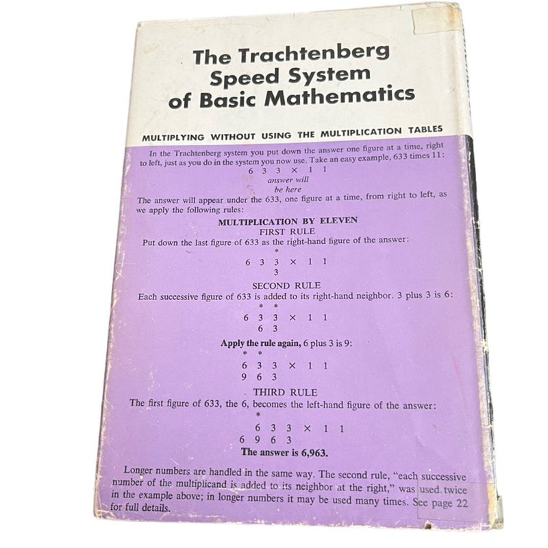 The Trachtenberg Speed System of Basic Mathematics